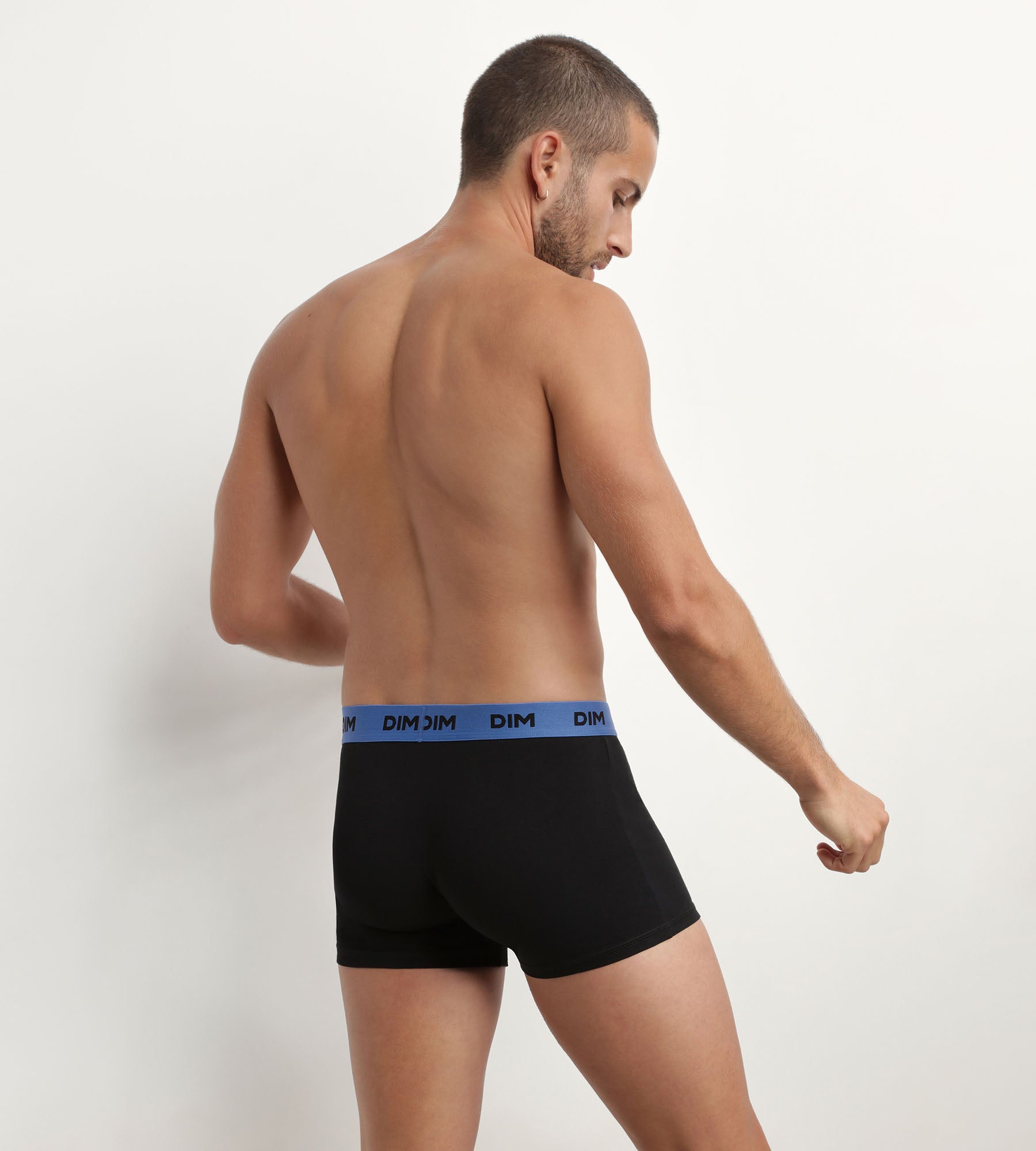dim-mix-colors-lot-de-3-boxers-homme-noir-ceinture-mimosa-lila image 2