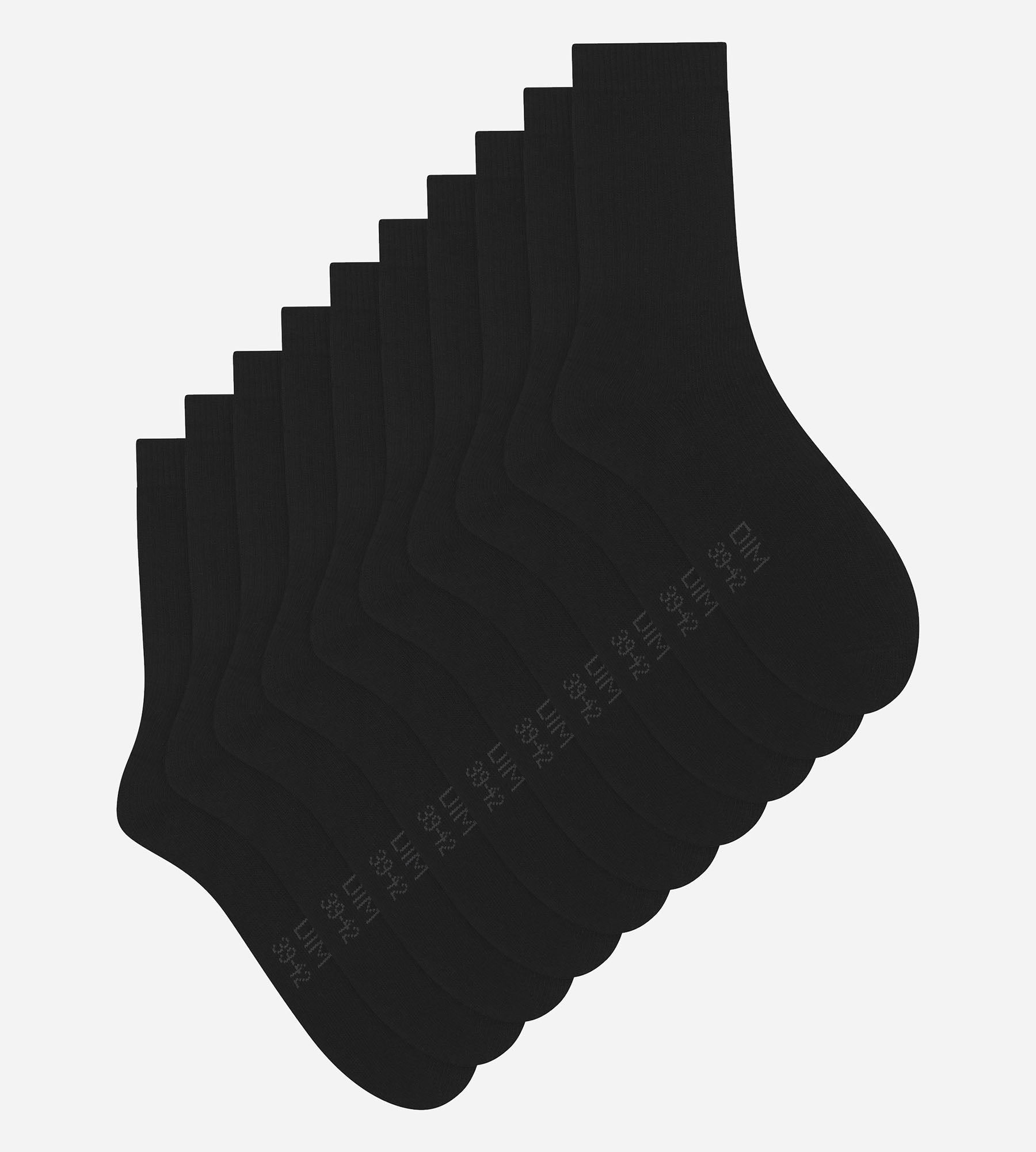 dim-ecodim-sport-lot-5-paires-chaussettes-homme-coton-noir image 2