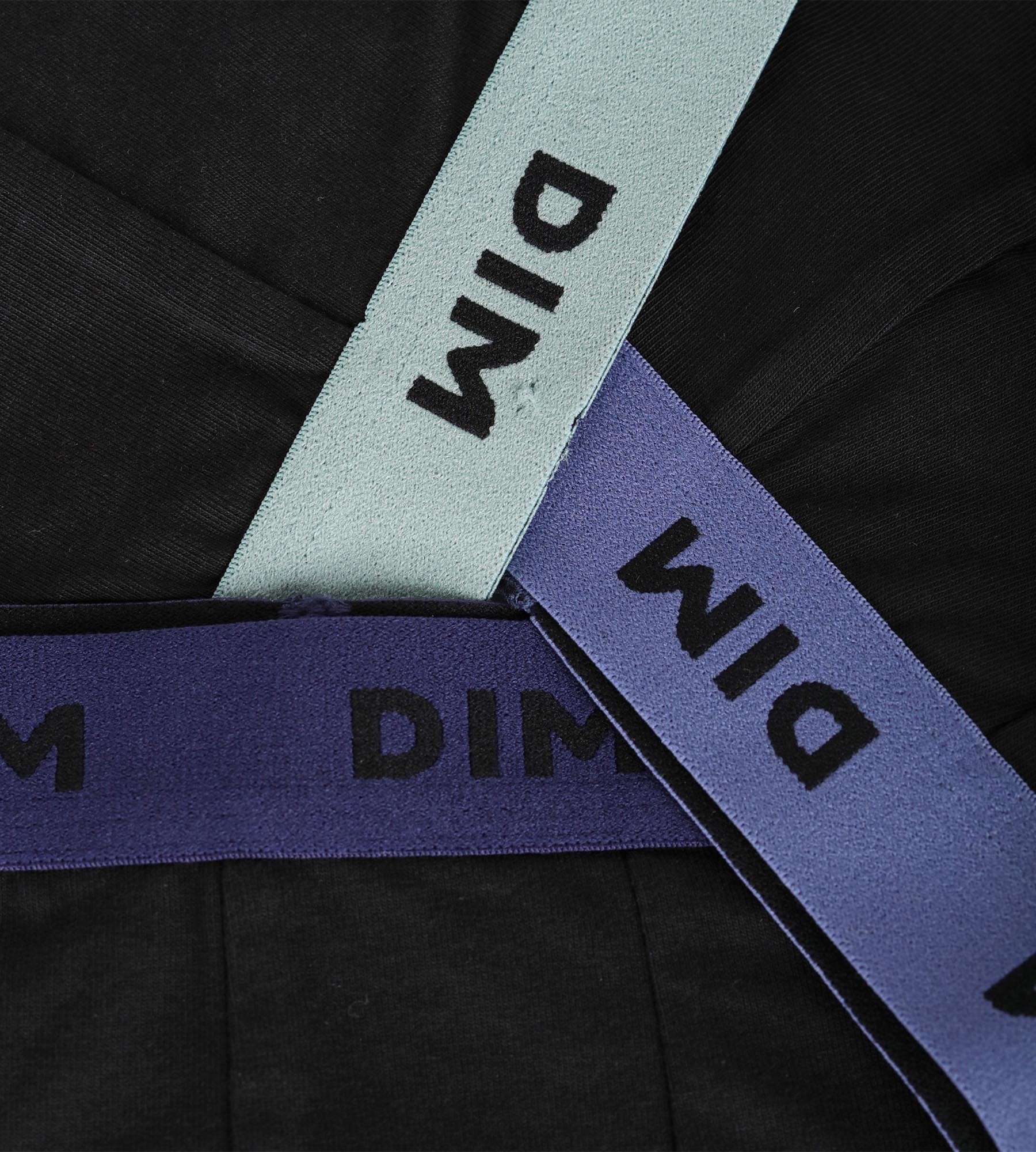 dim-mix-colors-lot-de-3-boxers-homme-coton-stretch-noir-ceintures-lila image 3