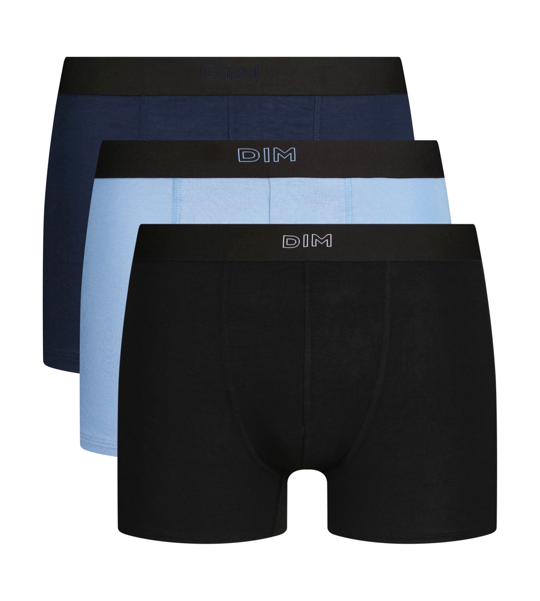dim-pur-confort-lot-3-boxers-homme-coton-noir-bleu-ultra-doux image 3