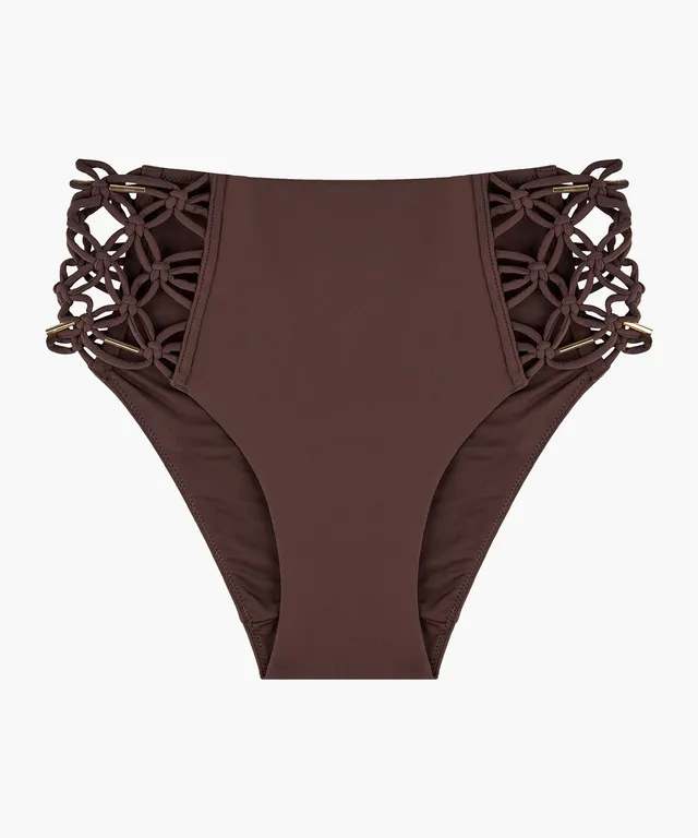aubade-gipsy-muse-bas-de-maillot-taille-haute-henna image 1