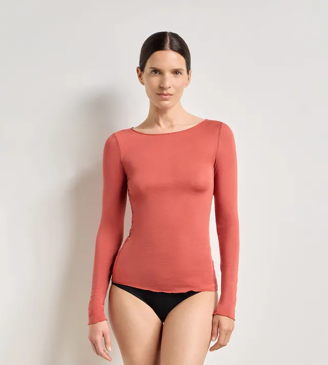 thermal-light-t-shirt-col-rond-cannelle-pic-e-modal-cachemire image 1