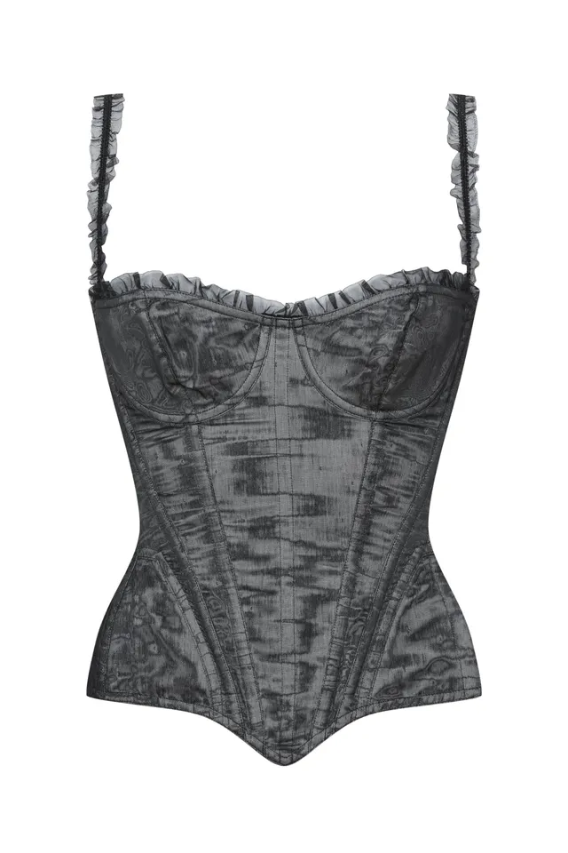 cadolle-cleves-corset-organza-noir image 1
