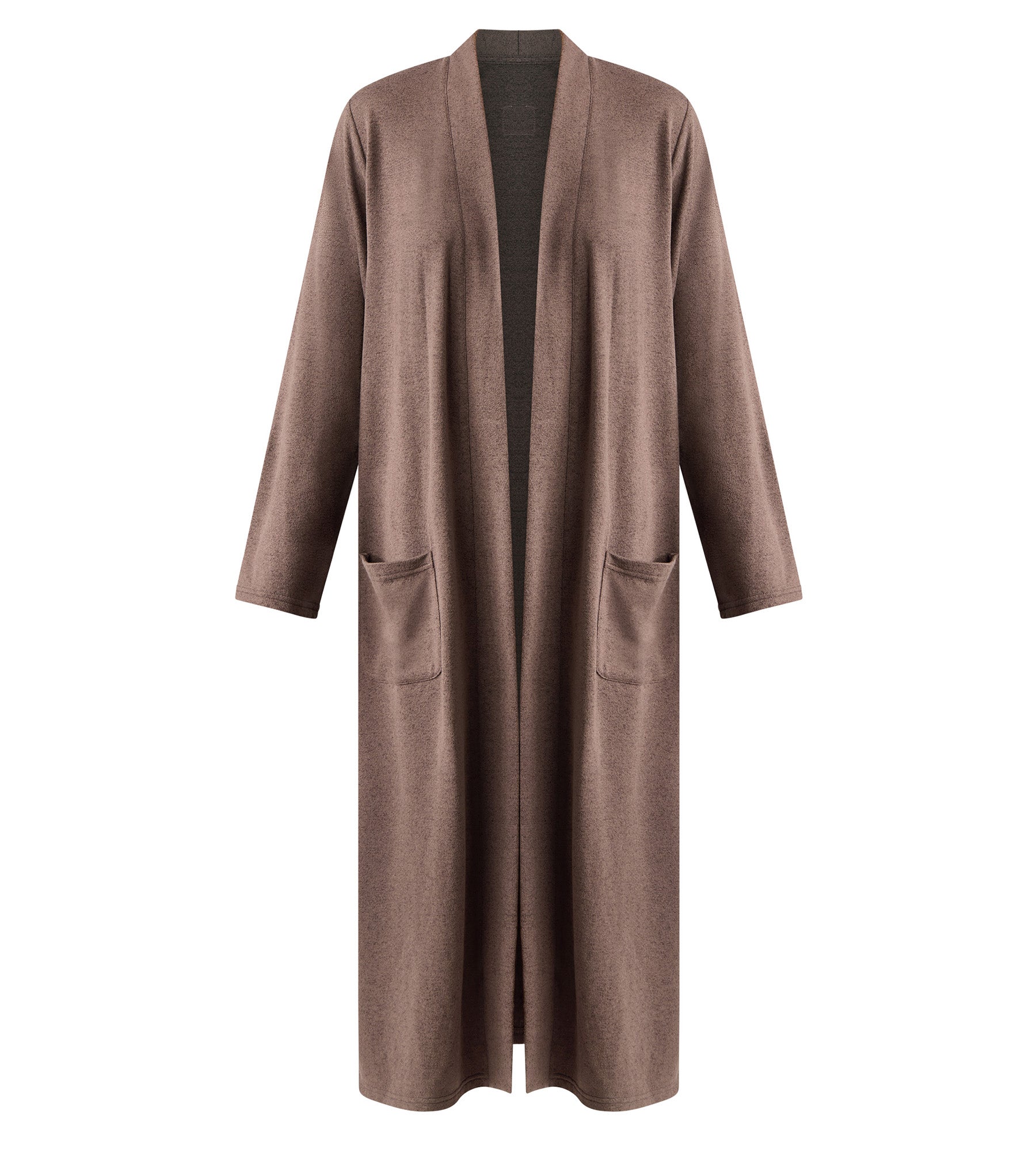 dim-x-ines-de-la-fressange-cardigan-long-jersey-fin-marron-fonc image 5