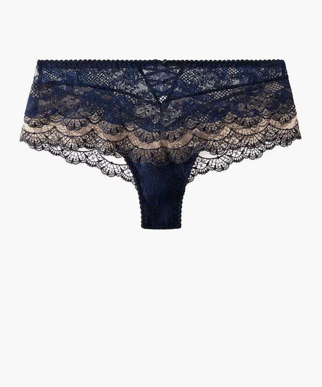 aubade-soleil-nocturne-shorty-bleu-cr-puscule-broderie-suisse image 1
