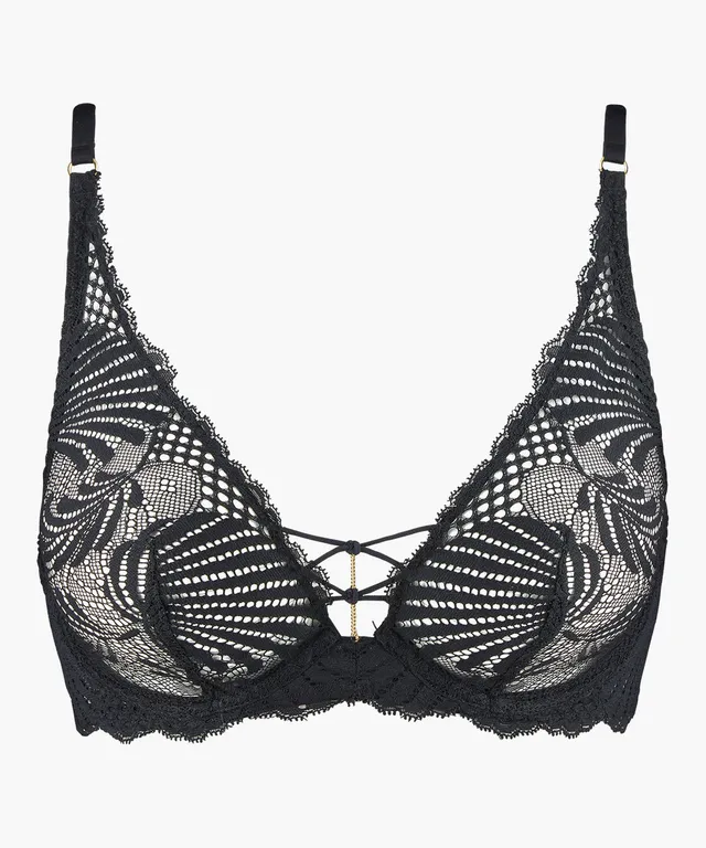 aubade-rythm-of-desire-soutien-gorge-triangle-plunge-noir image 1