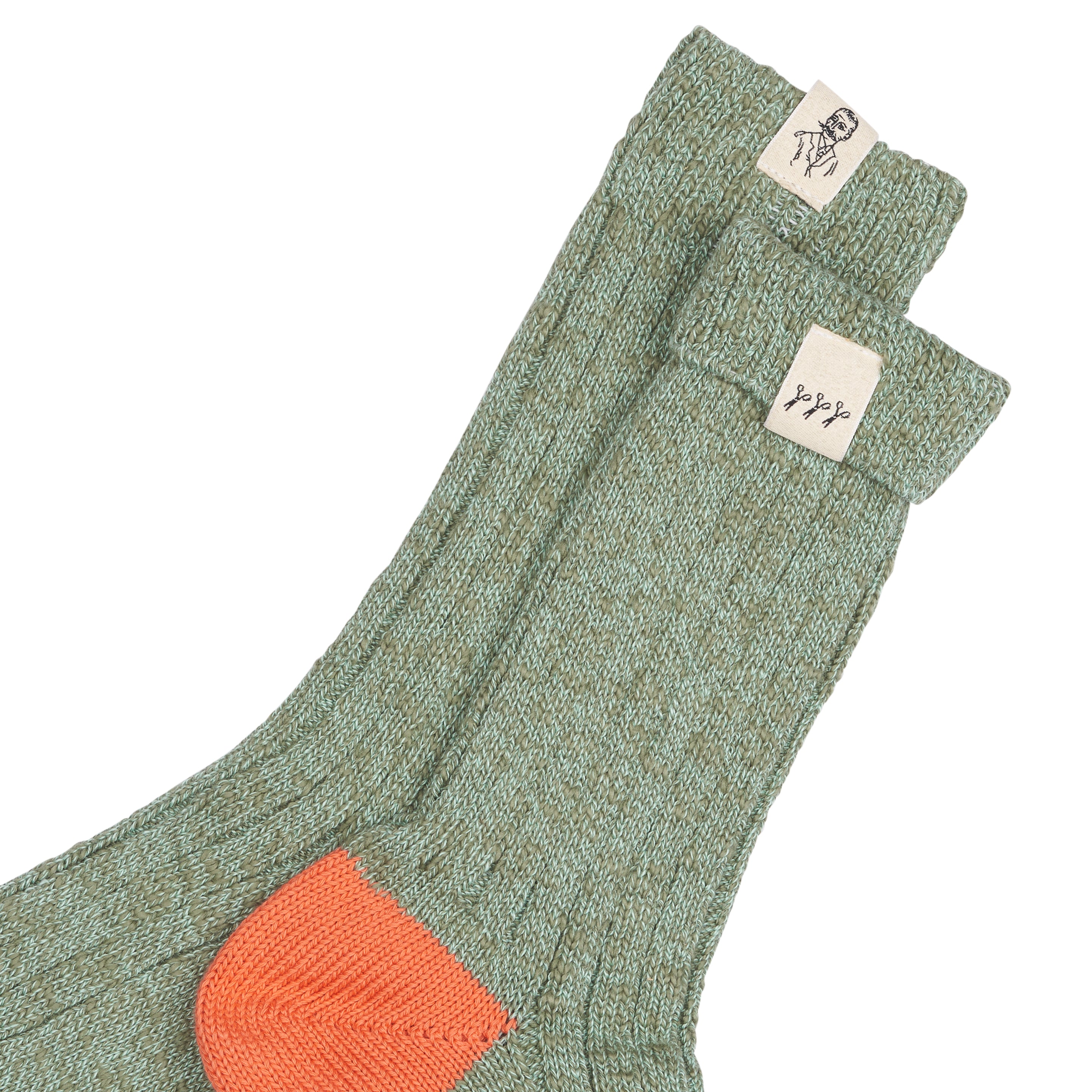 atelier-tuffery-chaussettes-paisses-unisexes-vertes image 2