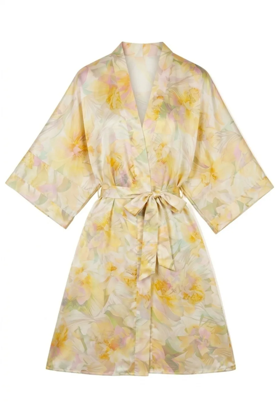 cadolle-eloise-kimono-long-en-soie-jaune image 1