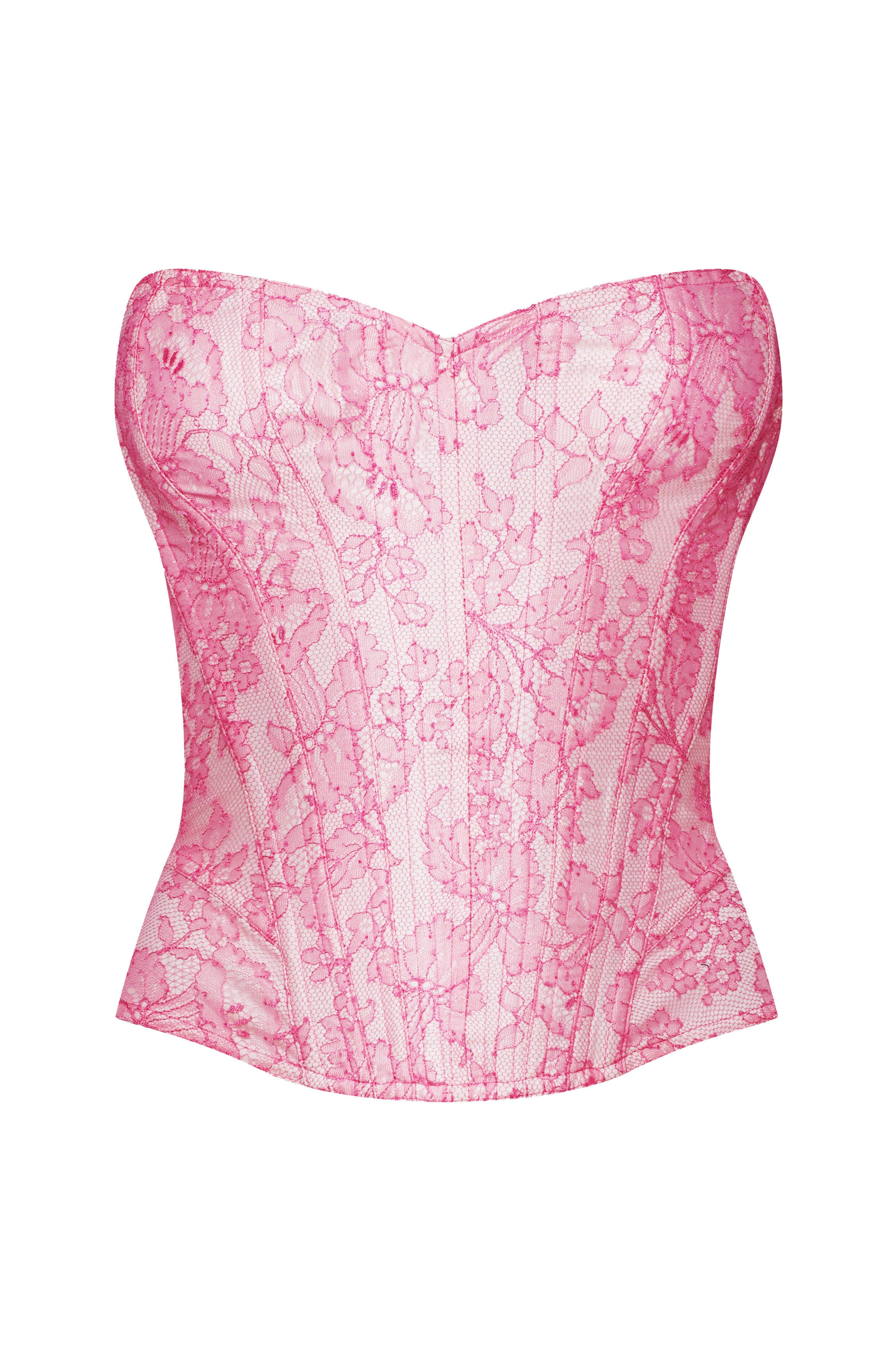 cadolle-malia-corset-rose-dentelle-chantilly-la-age image 1