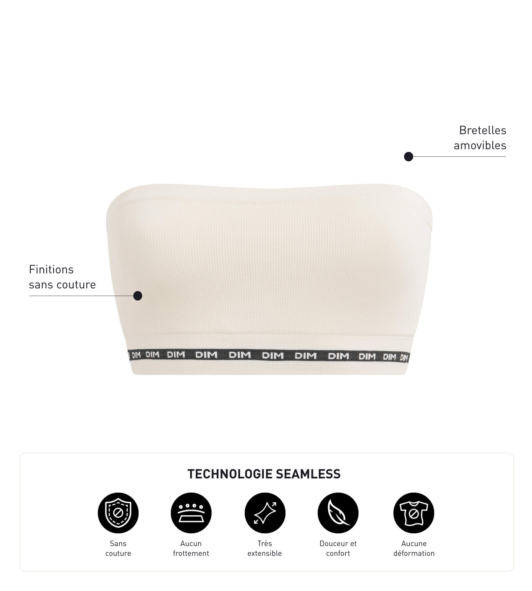 dim-icons-seamless-brassi-re-bandeau-sans-couture-beige-ivoire image 6