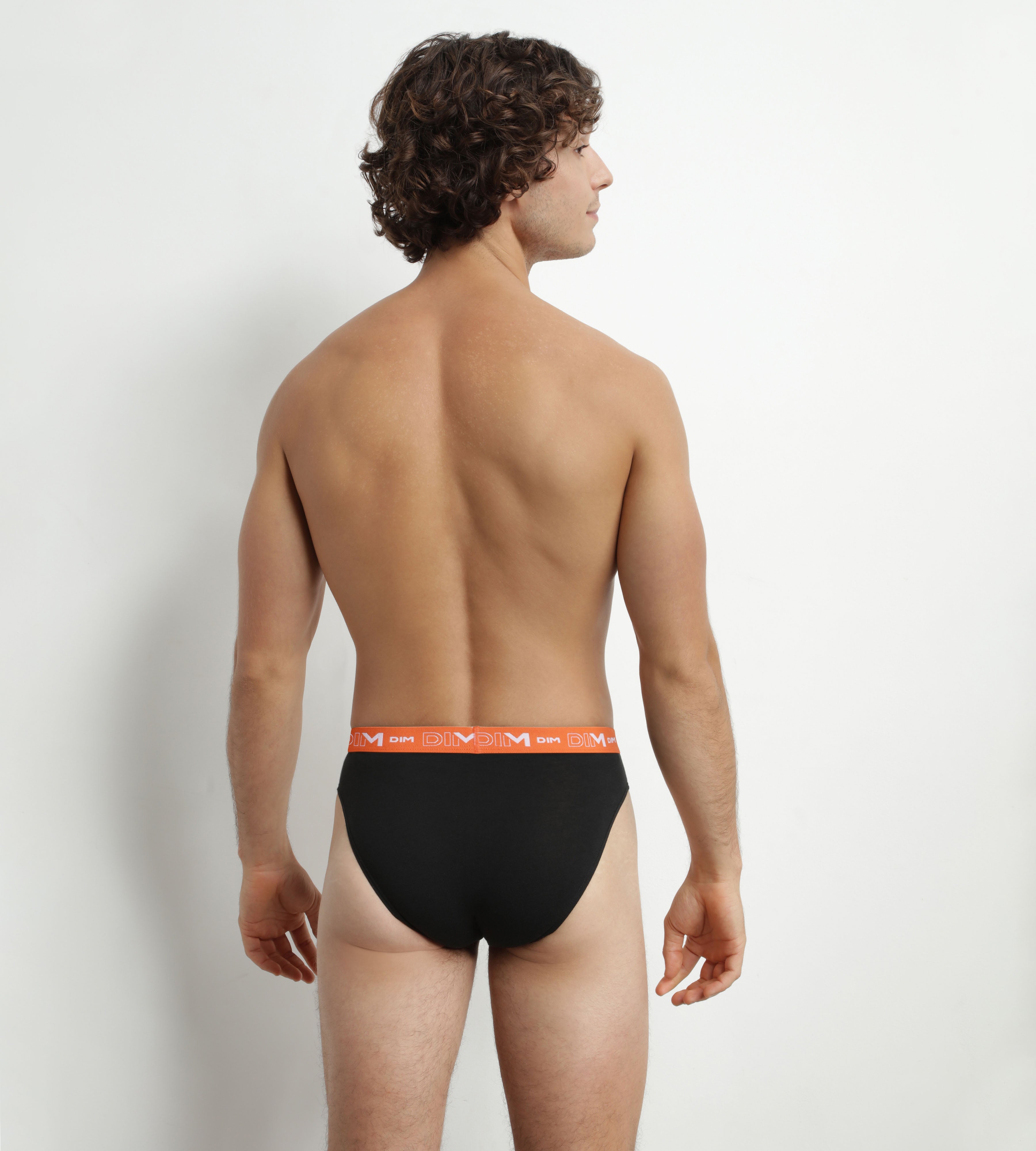 dim-coton-stretch-d6595t3-lot-de-3-slips-homme-noir-ceintures-bleu-orange-vert image 2