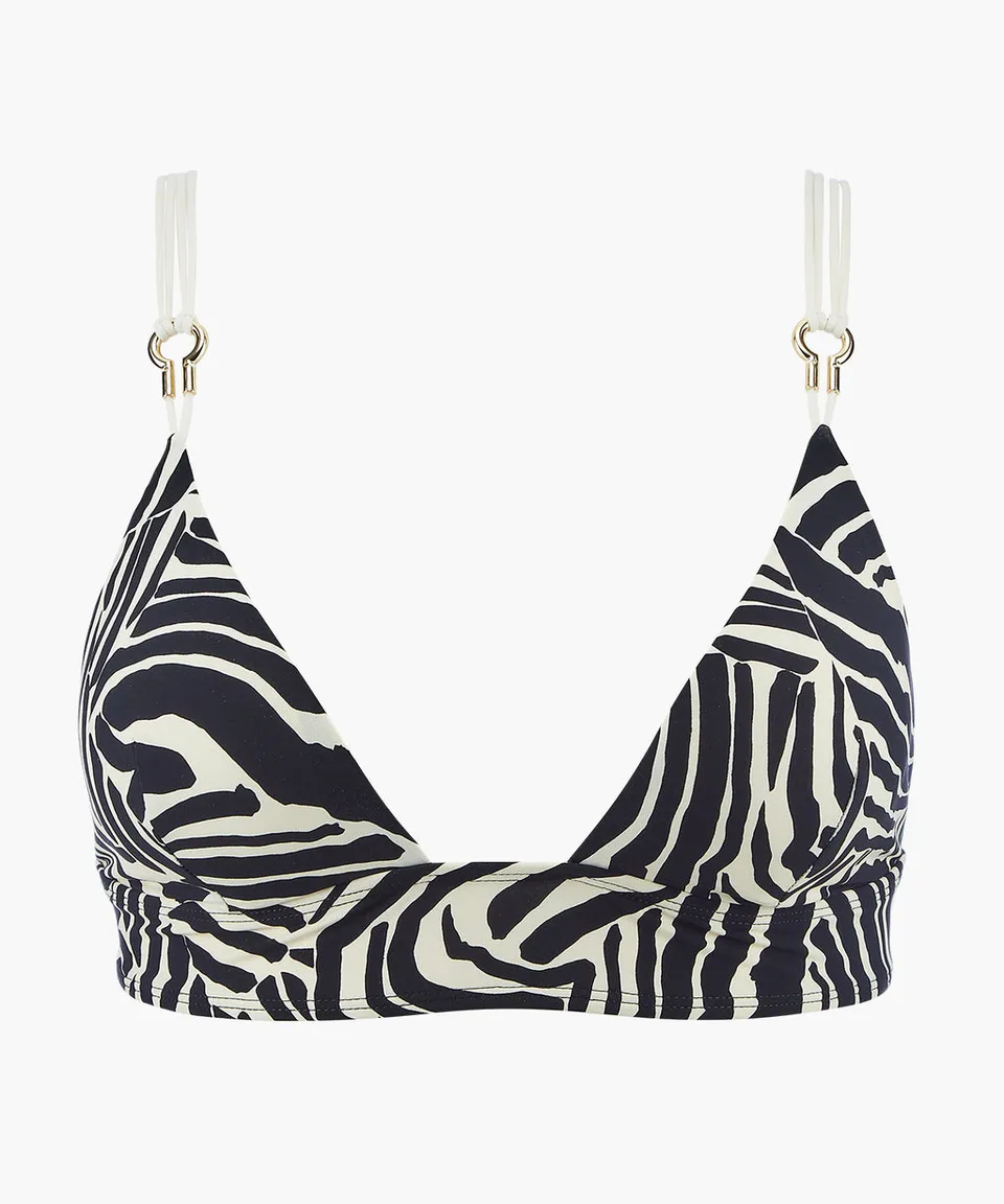 aubade-savannah-mood-haut-triangle-bikini-zebra-coques-amovibles image 1