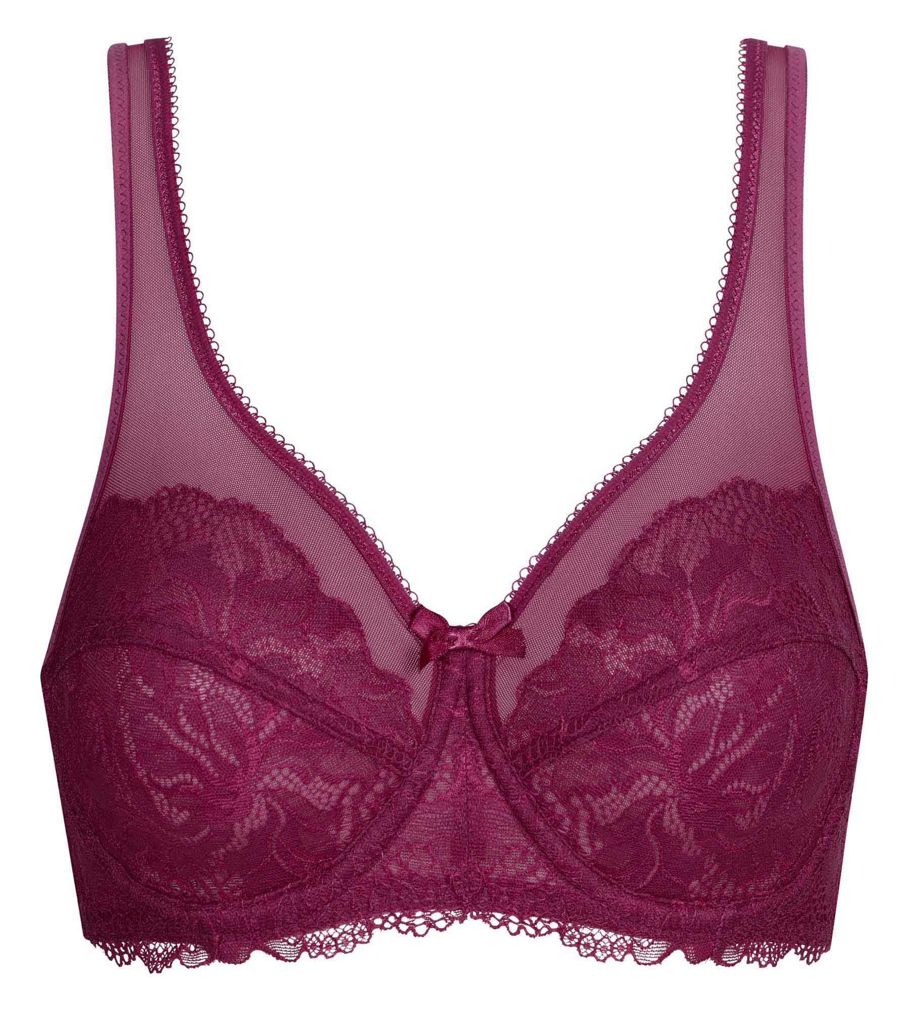 dim-generous-essentiel-soutien-gorge-emboitant-dentelle-rouge-sangria image 6