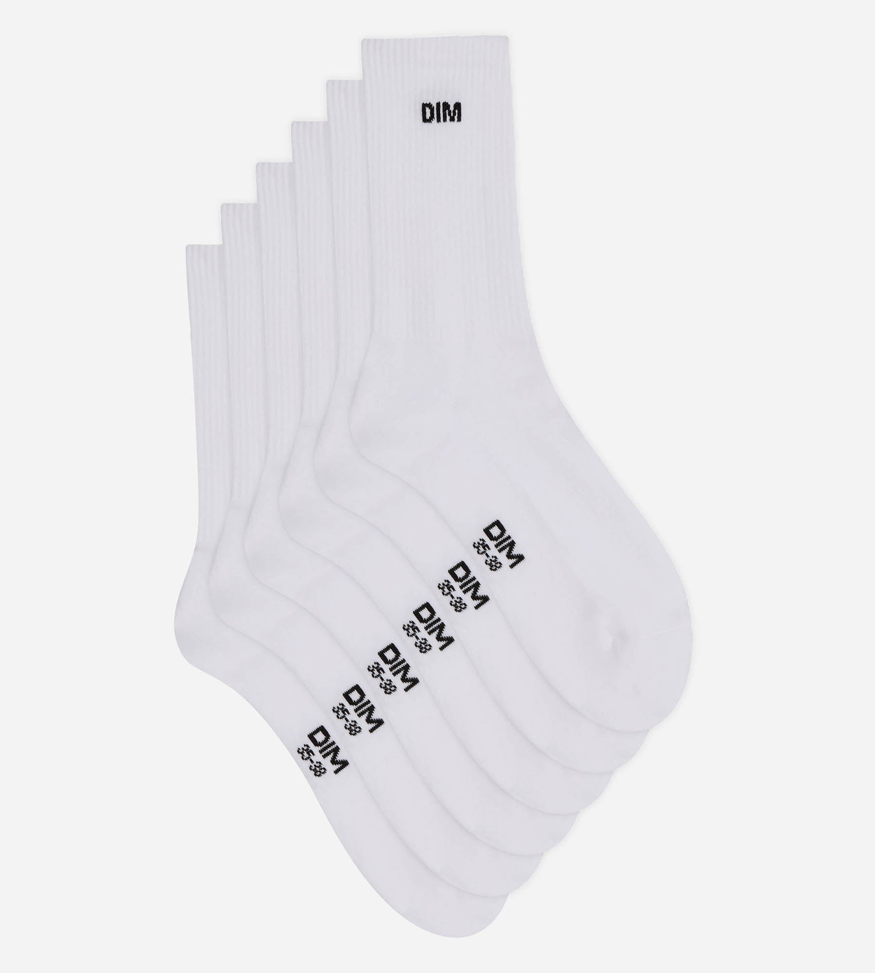 dim-original-lot-de-3-chaussettes-sport-homme-coton-blanc image 2