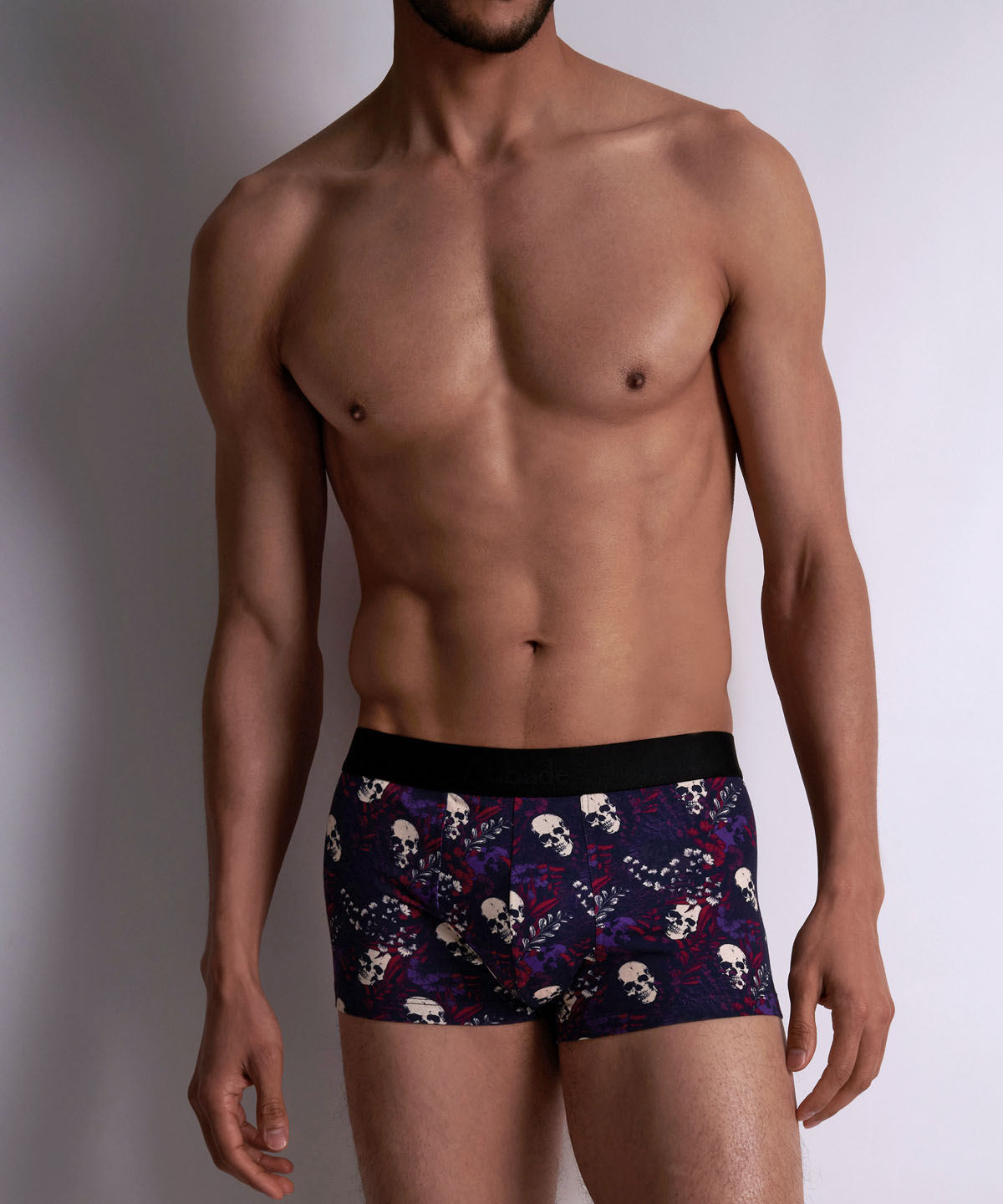 aubade-homme-trunk-flower-skull-coton-modal-t-tes-de-mort image 3