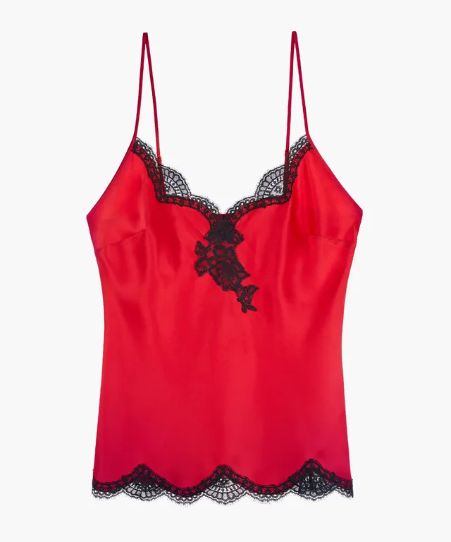 aubade-toi-mon-amour-top-rouge-passion-soie-et-dentelle image 1