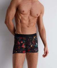 aubade-homme-boxer-herbarium-noir-botanique image 3