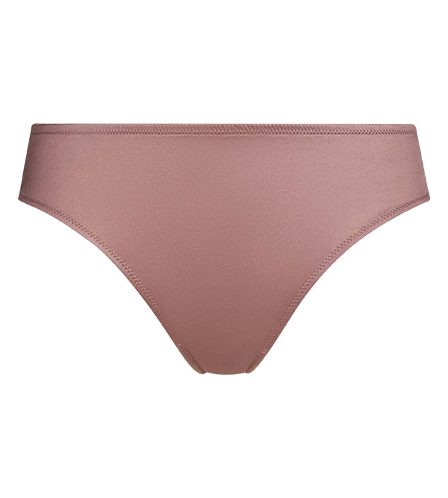 dim-chocolove-culotte-satin-dentelle-florale-marron image 5