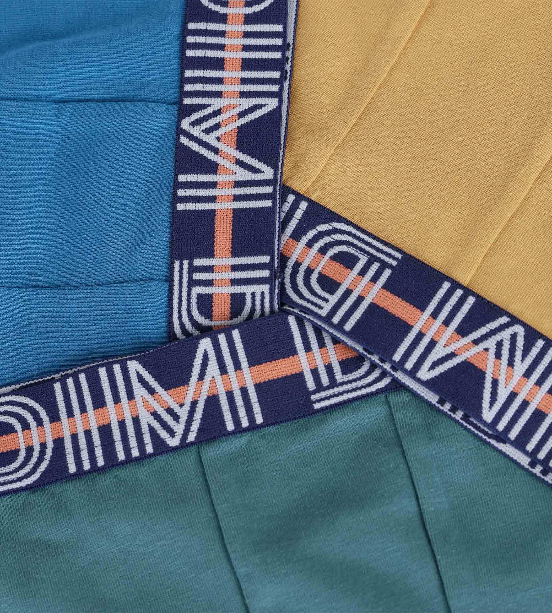 dim-lot-de-3-boxers-gar-on-coton-stretch-kids-bleu-vert-jaune image 3