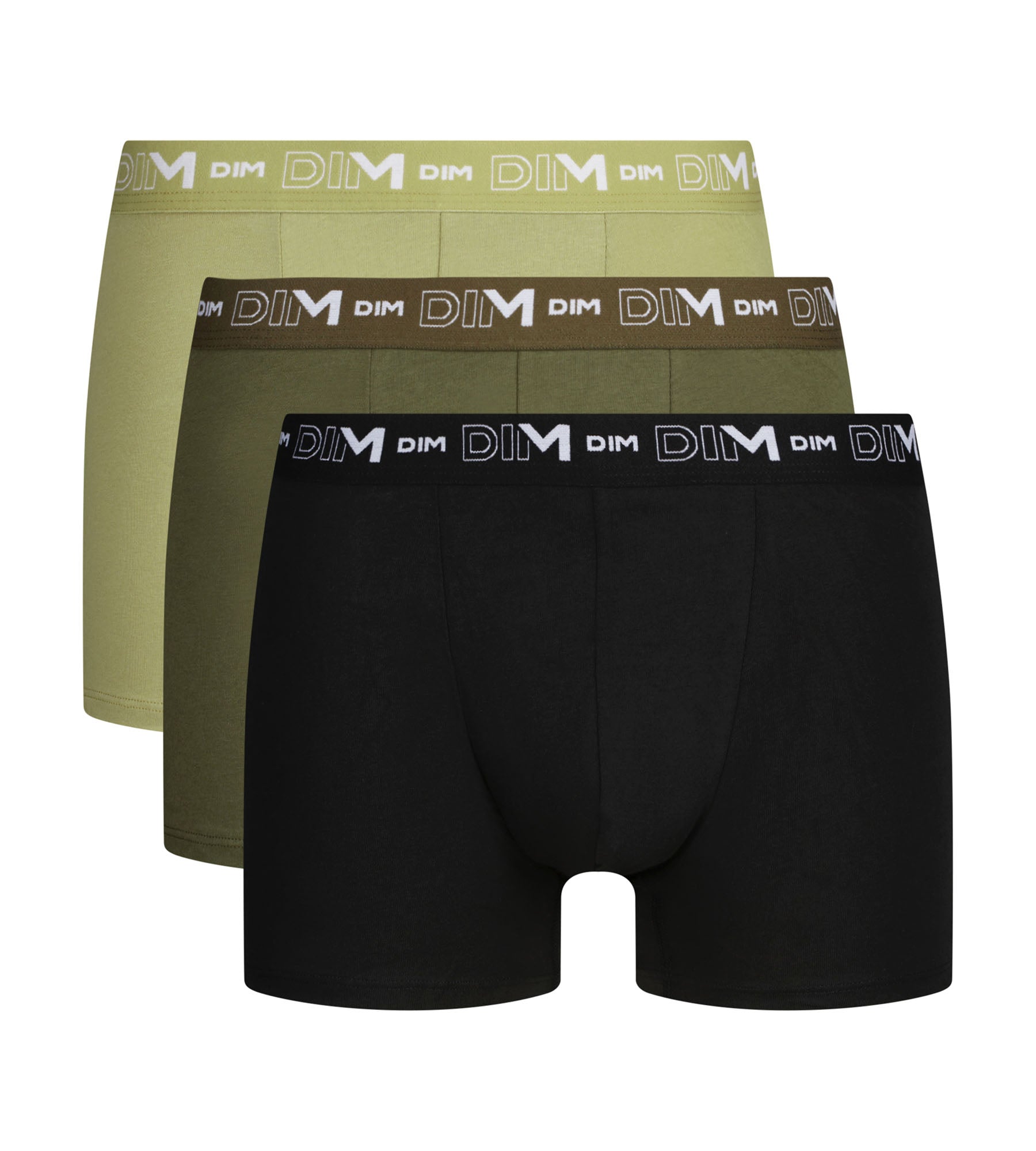dim-lot-de-3-boxers-homme-coton-stretch-noir-sable image 3