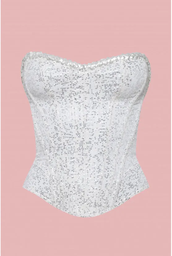 cadolle-corset-malia-keiko-la-age-sequins-blancs image 1