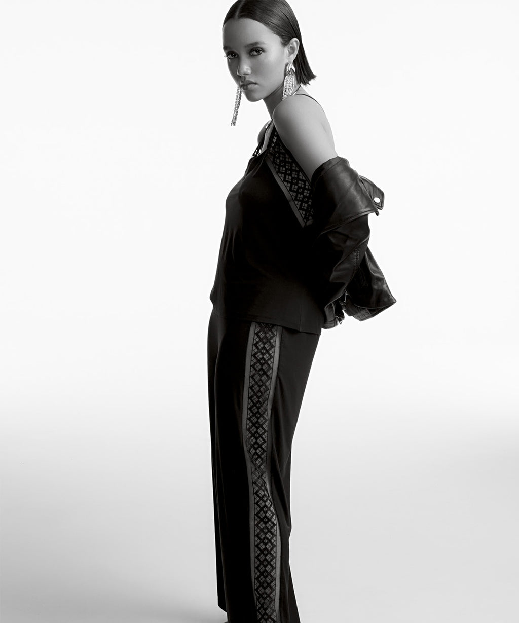 aubade-sweet-obsession-pantalon-black-pantalon-fluide-et-broderies-toil-es image 1