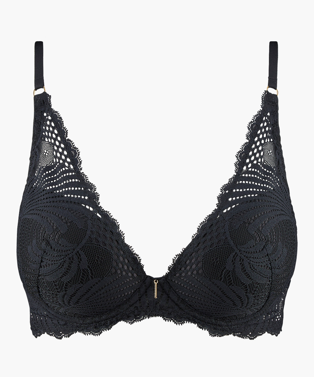 aubade-rythm-of-desire-soutien-gorge-plunge-foulard-noir image 1
