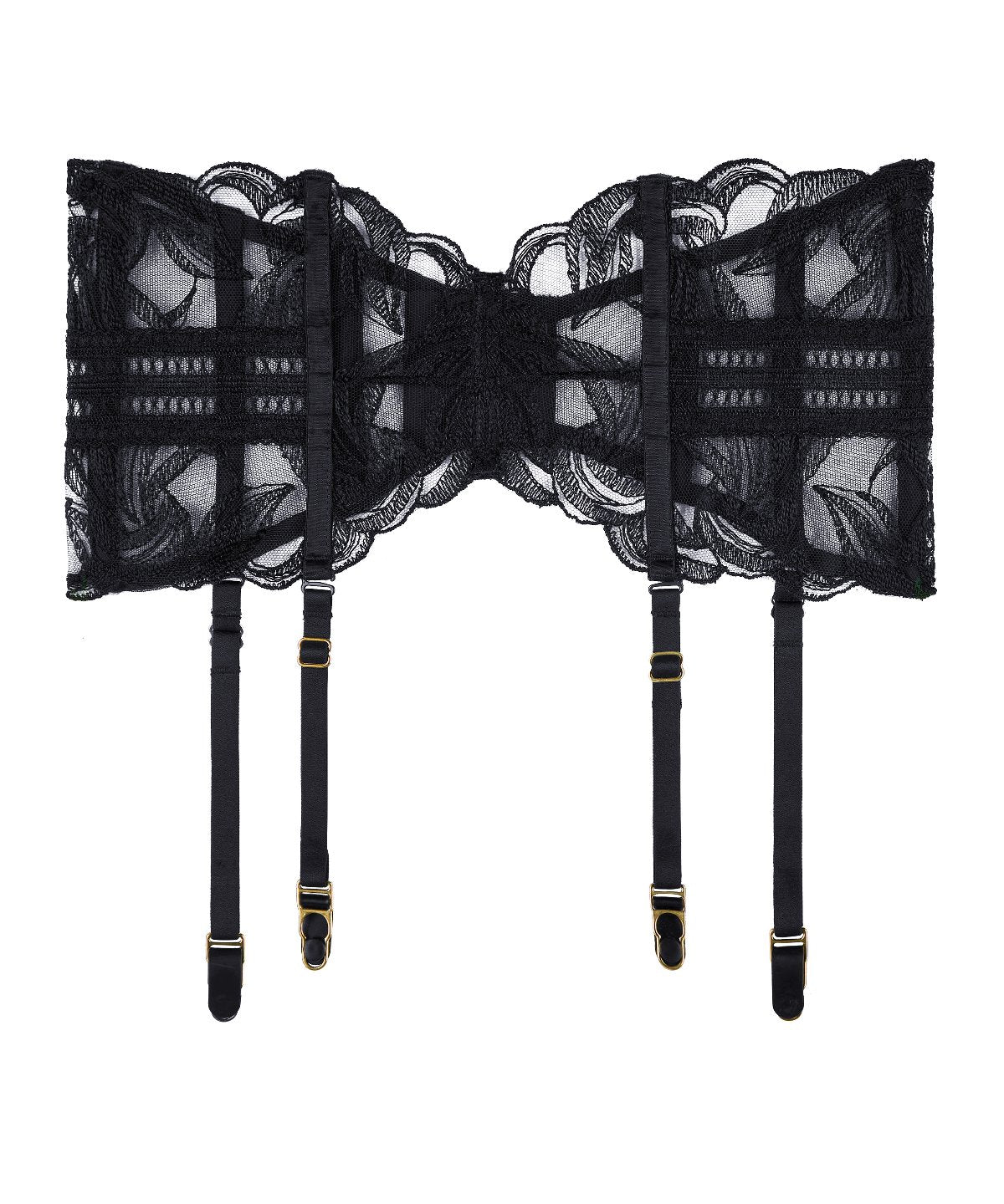 aubade-into-the-groove-serre-taille-black-serre-taille-en-broderie-et-tulle-avec image 1