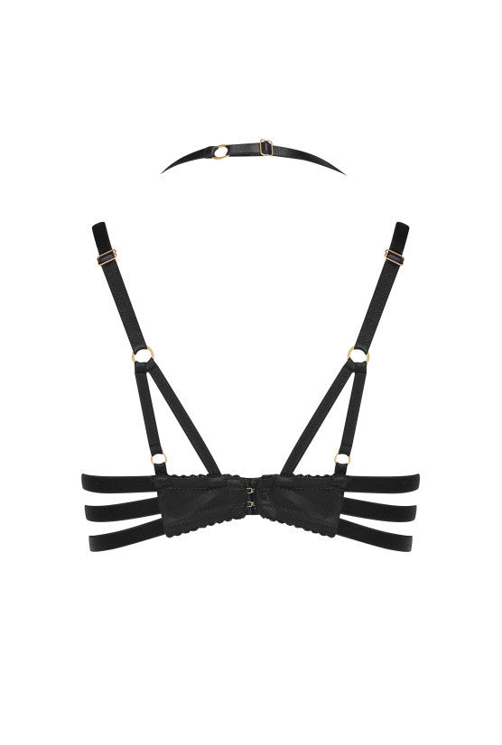 cadolle-bondage-soutien-gorge-sein-nu-satin-noir image 2