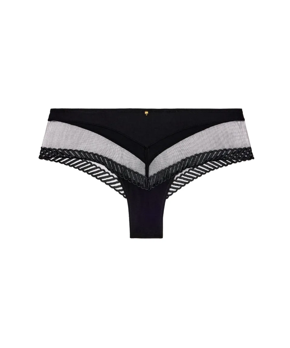 aubade-sheer-emotion-shorty-noir-mati-res-recycl-es image 1