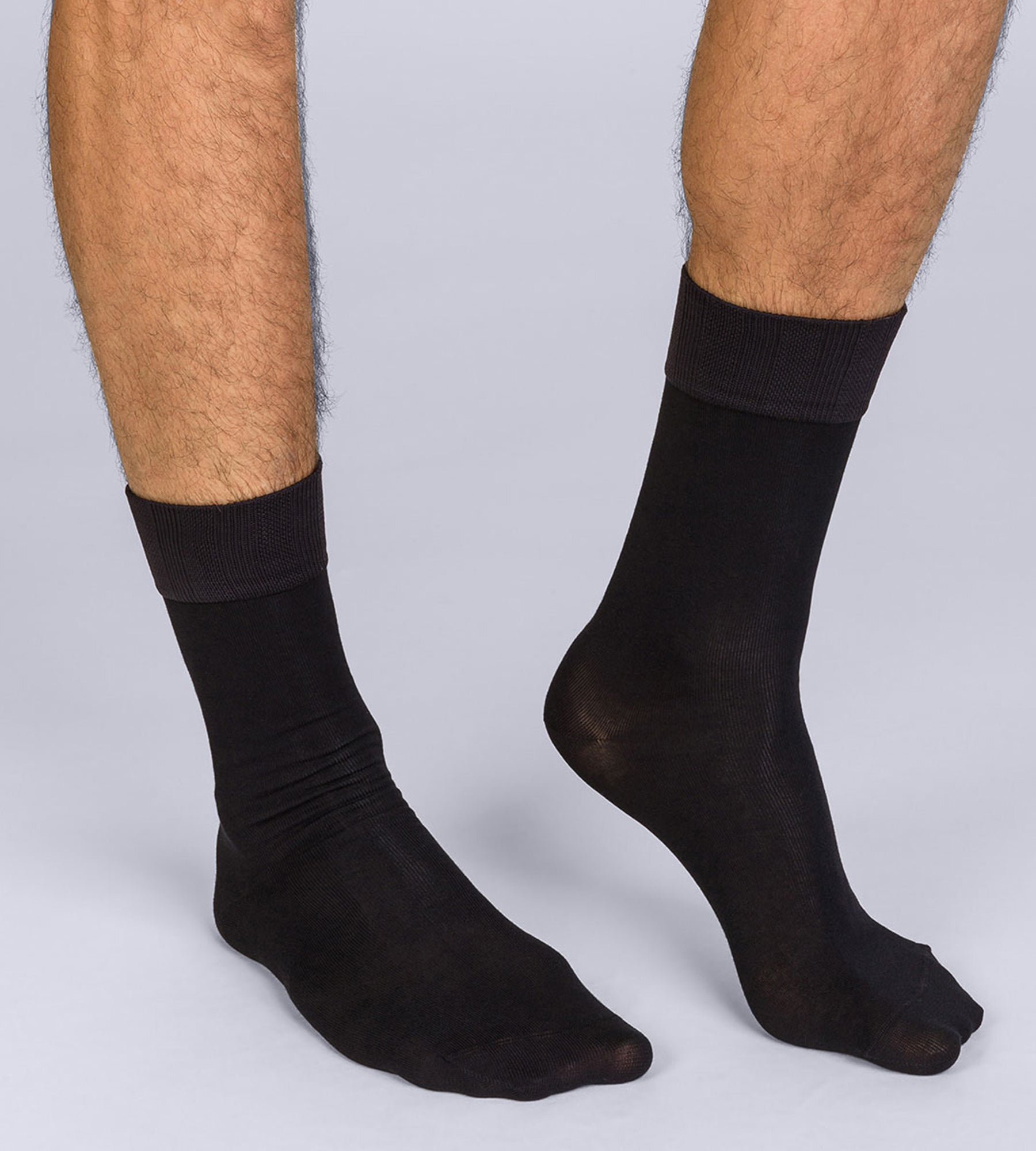 dim-soft-touch-lot-de-2-paires-mi-chaussettes-homme-noir image 1
