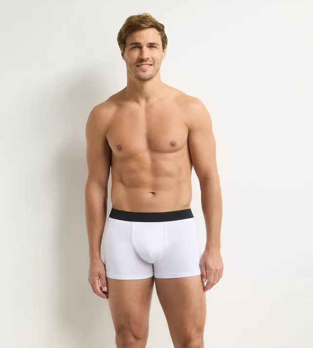 dim-signature-boxer-homme-coton-2-pouces-blanc image 1