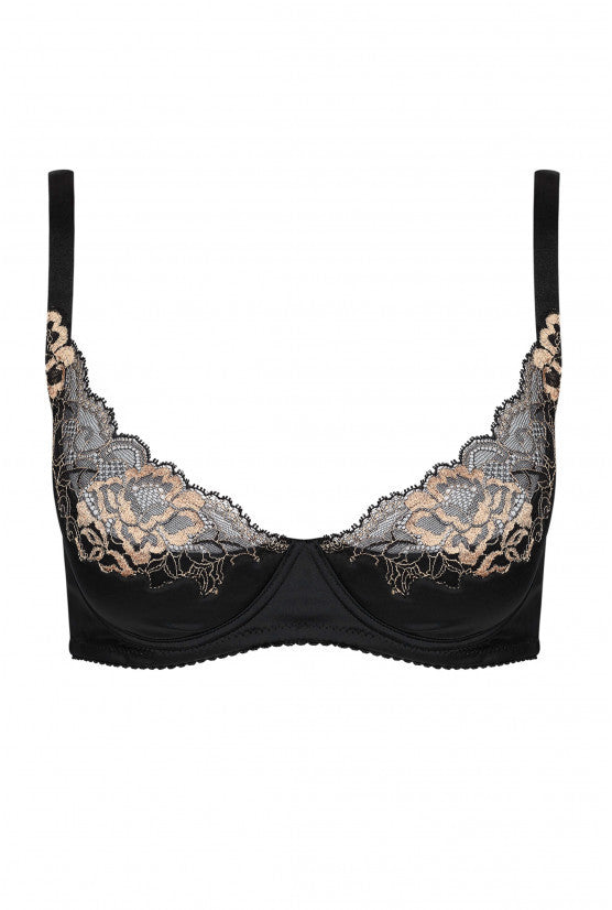 cadolle-rama-soutien-gorge-pigeonnant-dentelle-noire-beige image 1