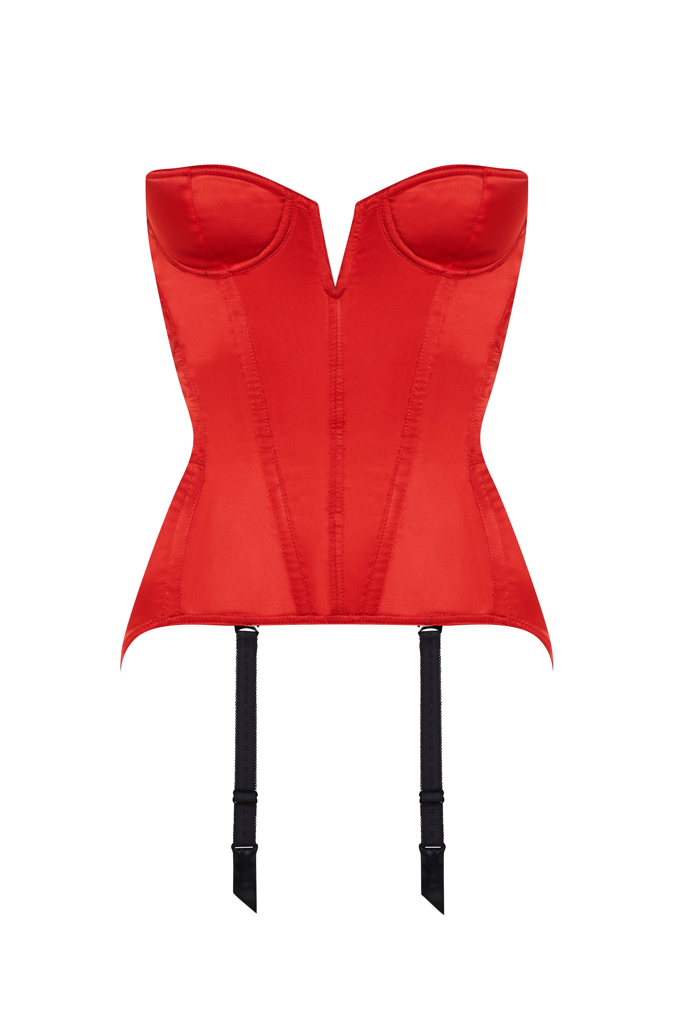 cadolle-medicis-corset-satin-rouge image 2