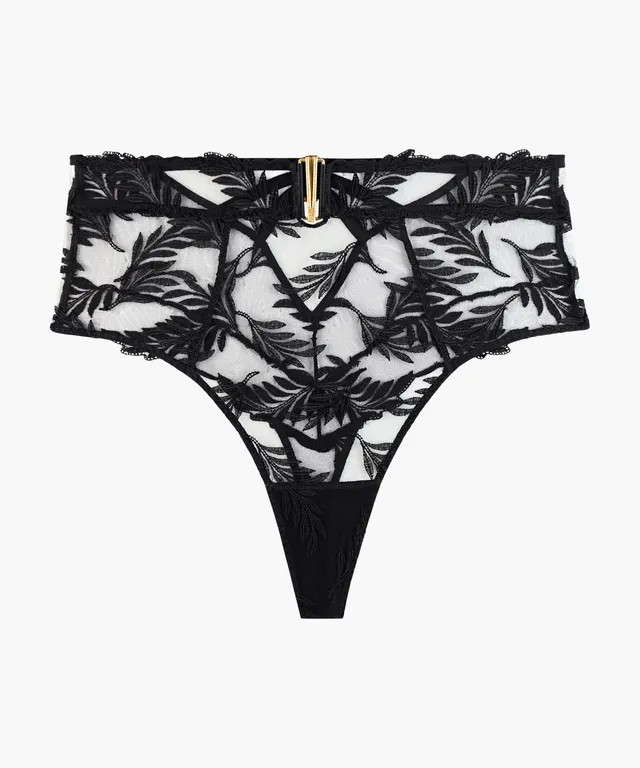 aubade-queen-of-shadow-culotte-haute-noir-absolu image 1