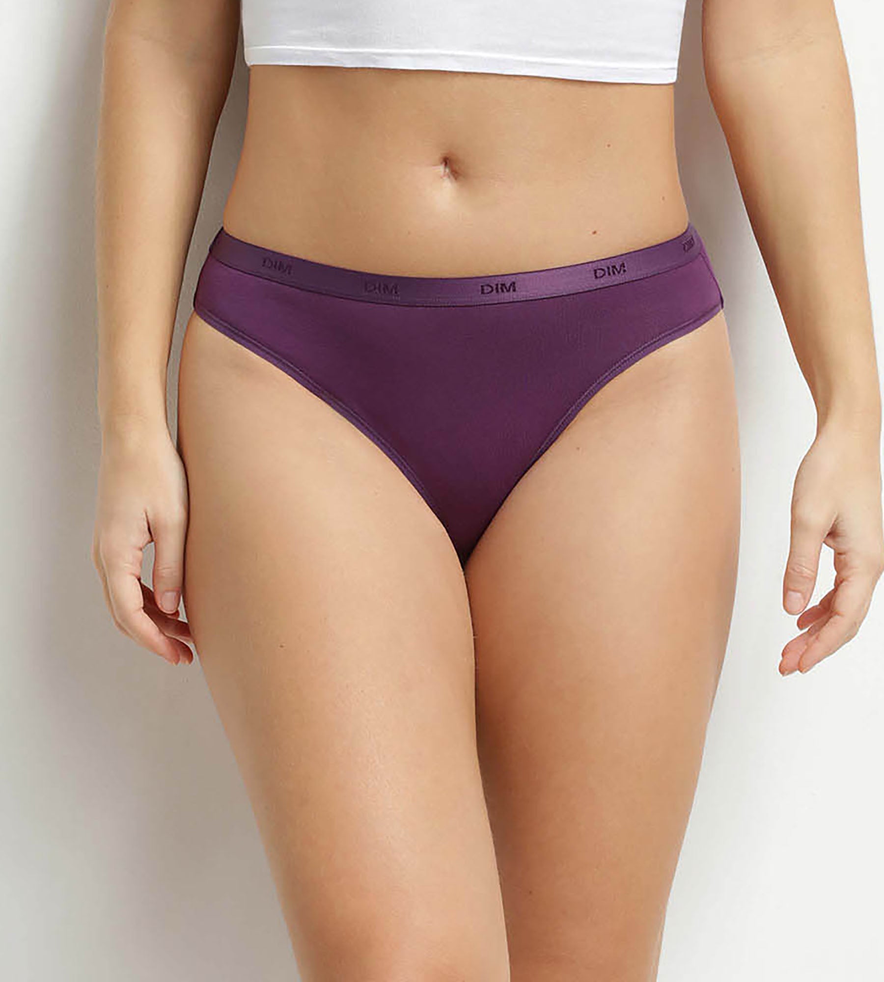 dim-les-pockets-lot-de-5-slips-femme-coton-stretch-message image 1