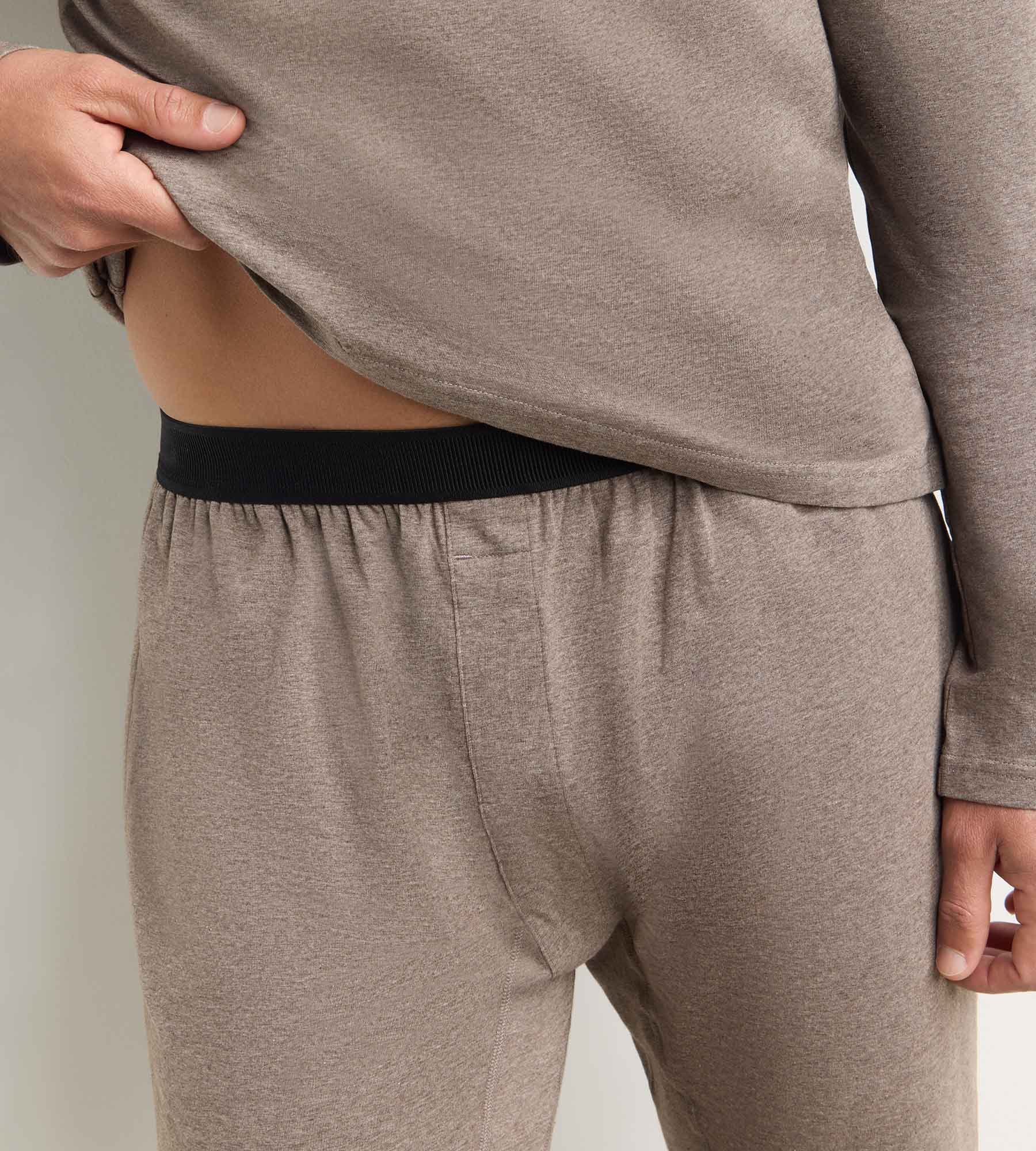 dim-ensemble-pyjama-pantalon-homme-marron-m-lange-jersey-elasthanne image 4