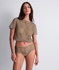 aubade-stardust-dream-top-manches-courtes-nile-green-top-brod-en-france-encolure image 2