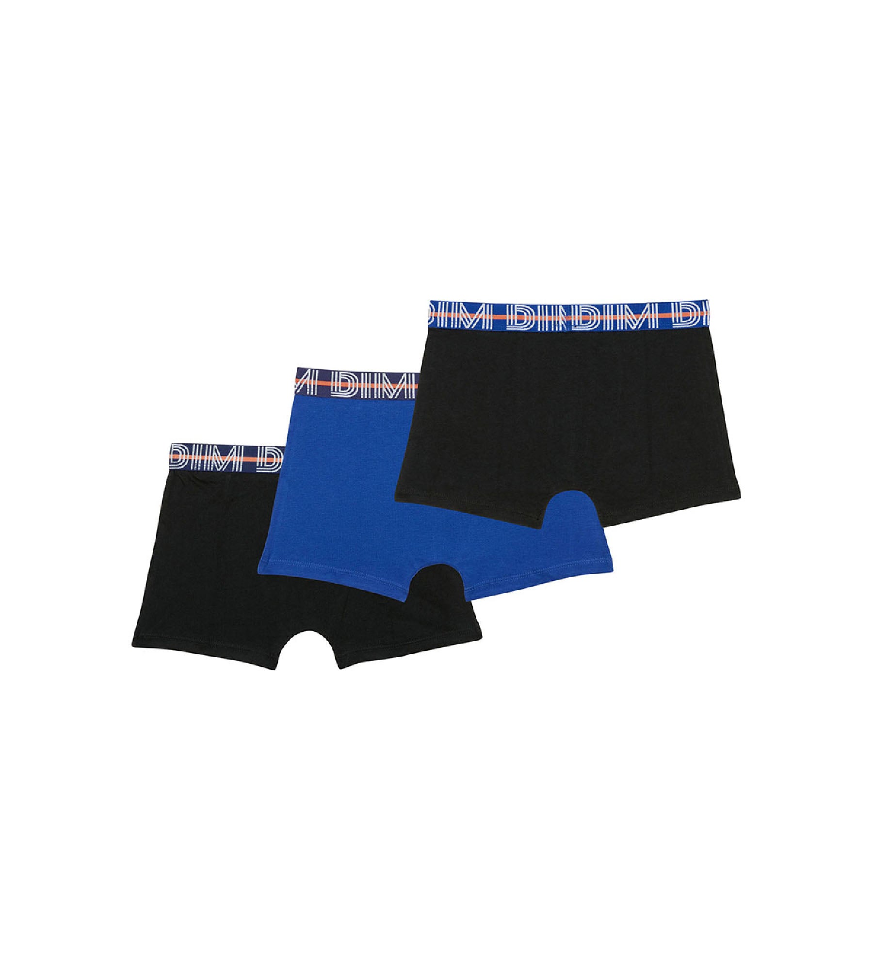 dim-ecodim-lot-de-3-boxers-gar-on-coton-stretch-bleu-noir image 2