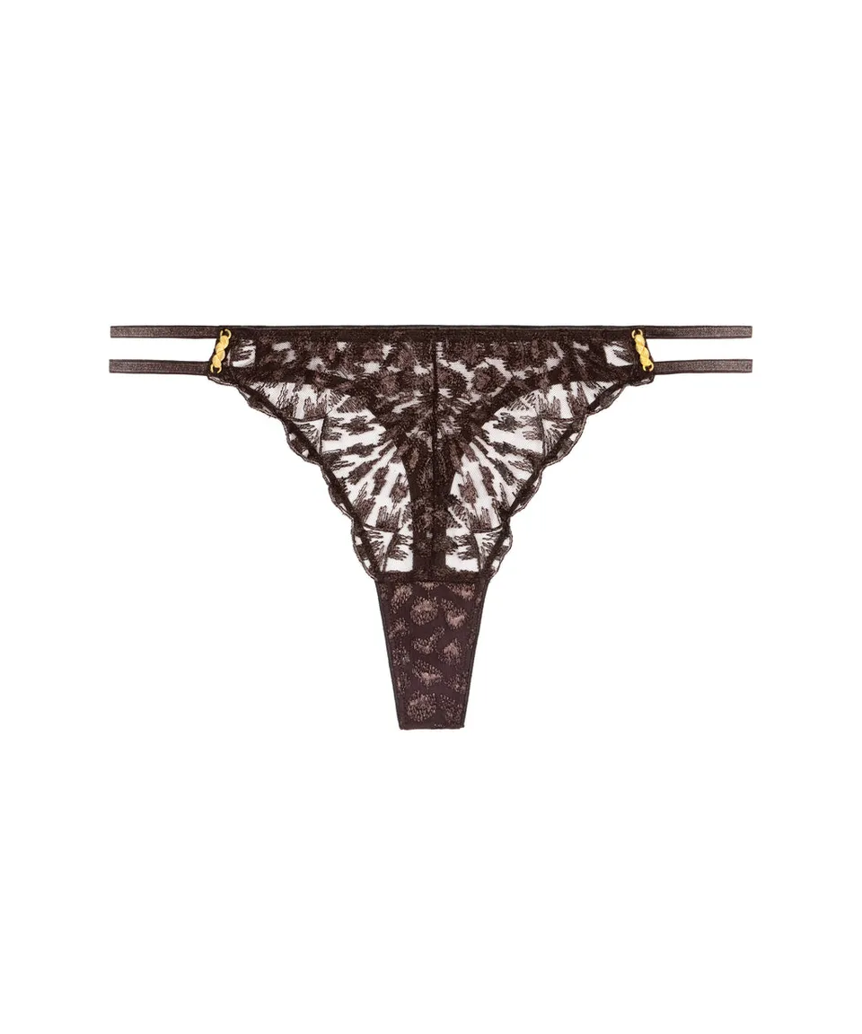 aubade-crazy-in-love-string-satin-marron image 1