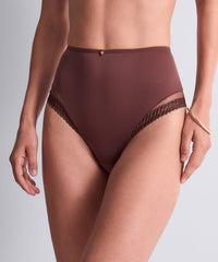 aubade-sheer-emotion-slip-taille-haute-sepia image 2