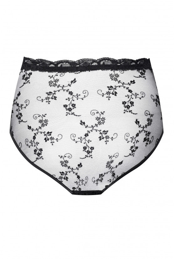 cadolle-culotte-noire-fleurette-taille-haute image 3