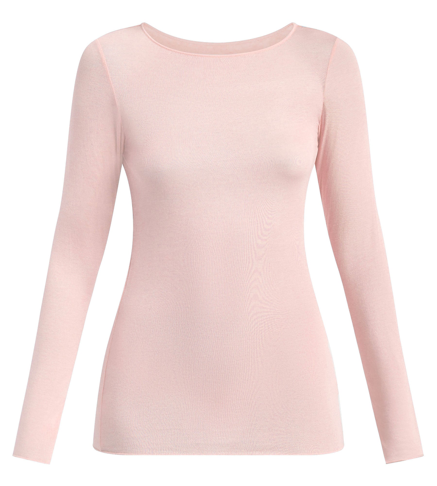 dim-thermal-light-t-shirt-femme-col-rond-rose-doux image 1
