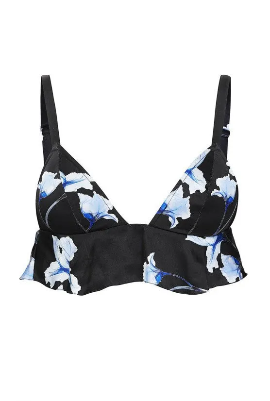 cadolle-gloria-bustier-court-soie-narcisse-bleu-nuit image 1