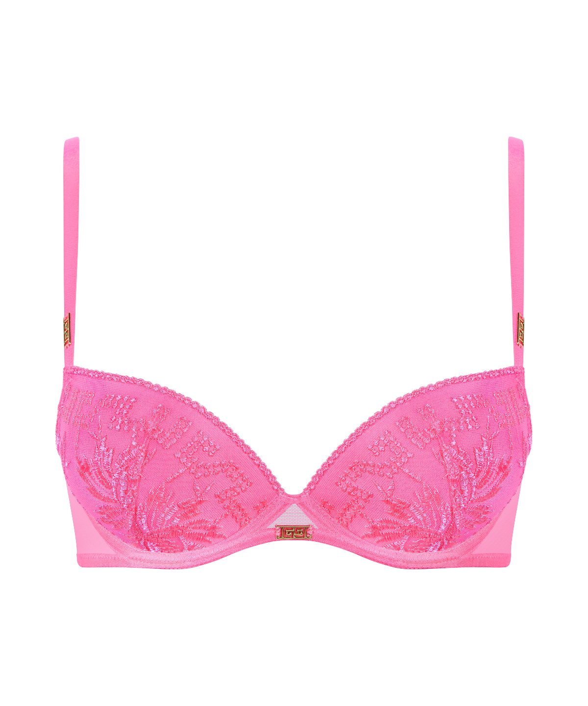 aubade-rules-of-attraction-soutien-gorge-push-up-plongeant-exciting-pink image 1