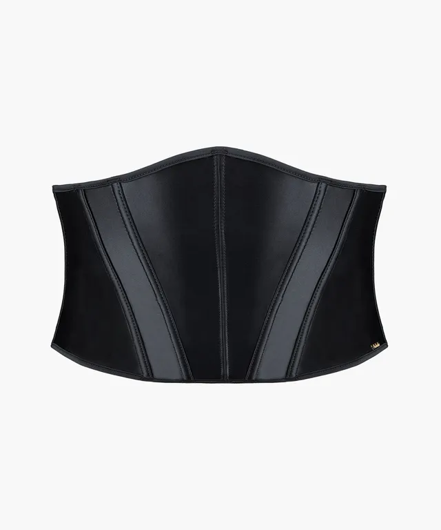 aubade-iconic-allure-serre-taille-noir-en-satin image 1