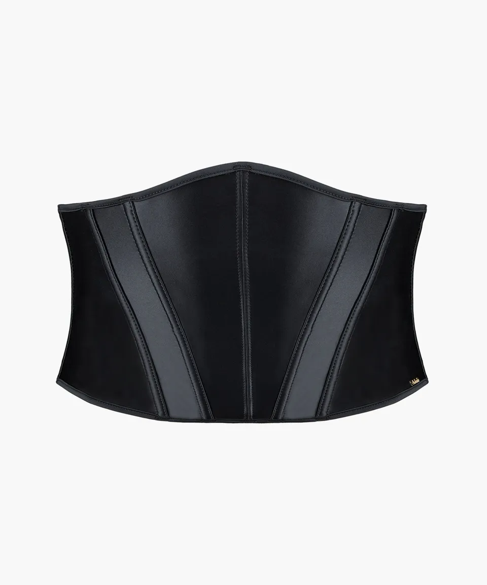 aubade-iconic-allure-serre-taille-noir-en-satin image 1