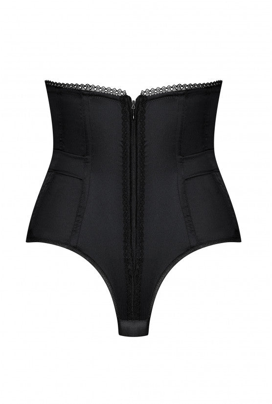cadolle-gilian-culotte-corset-e-taille-haute-satin-noir image 1
