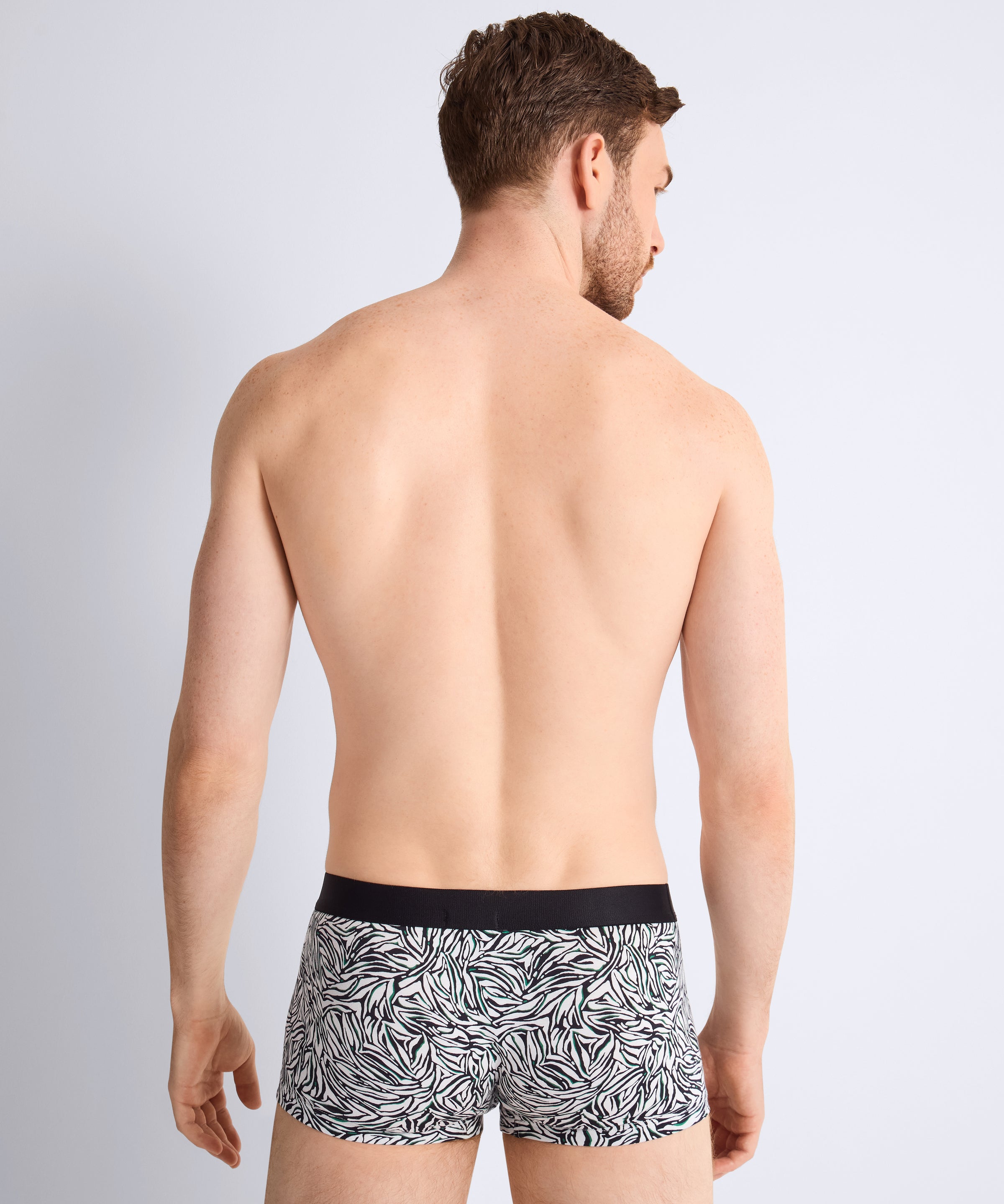 aubade-homme-boxer-trunk-wild-stripes-noir-blanc image 4
