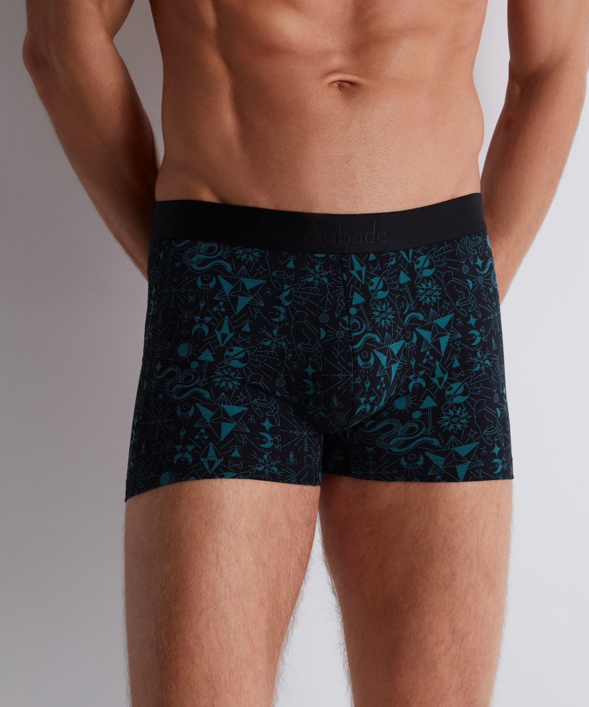 aubade-homme-pack-2-boxers-talisman-lot-de-2-boxers-homme-stretch-imprim-p-trole image 3